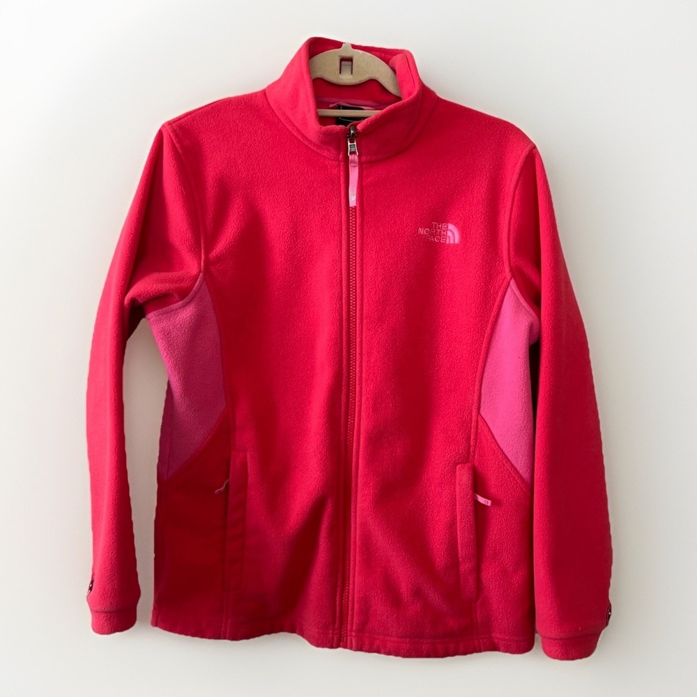 The North Face Khumba Fleece Jacket Girls XL 18 Pink Full Zip Outdoor Athletic